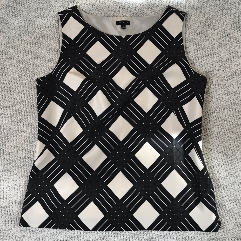 Talbots Silk Shell Tank Top Sleeveless Blouse